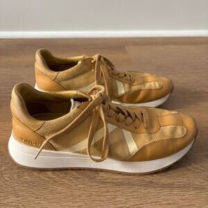 Vince Ohara Suede Lace Up Sneaker Yellow Women’s Size 8